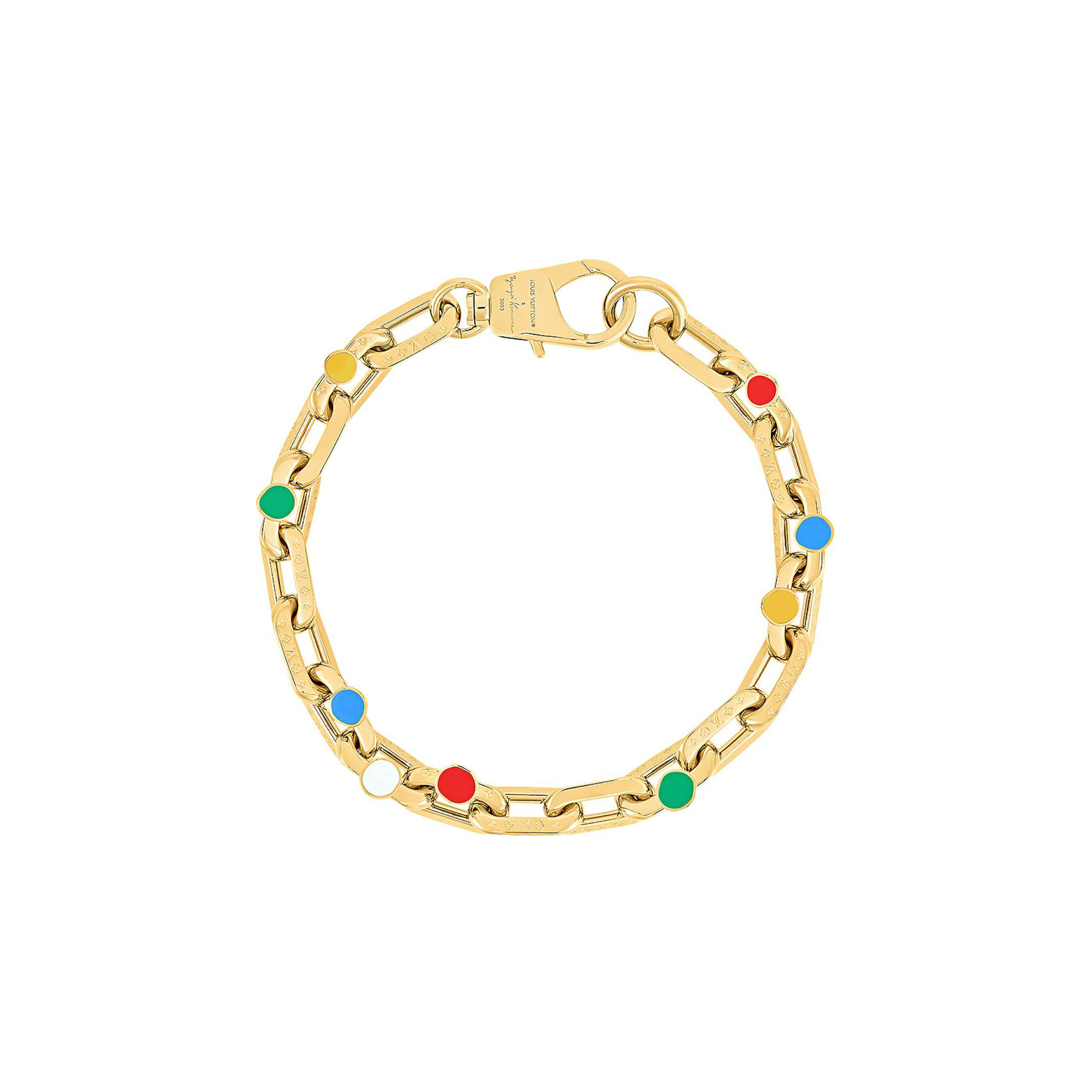 l**is V*t*n x yayoi kusama lv edge painted dots necklace m01061